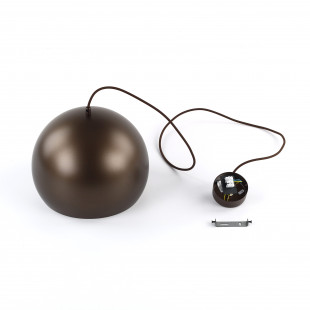 Lampa wisząca Zoe - Brązowa kula metalowa | TK Lighting