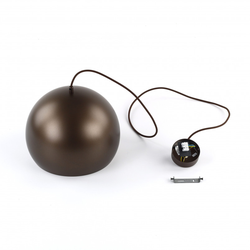 Lampa wisząca Zoe - Brązowa kula metalowa | TK Lighting