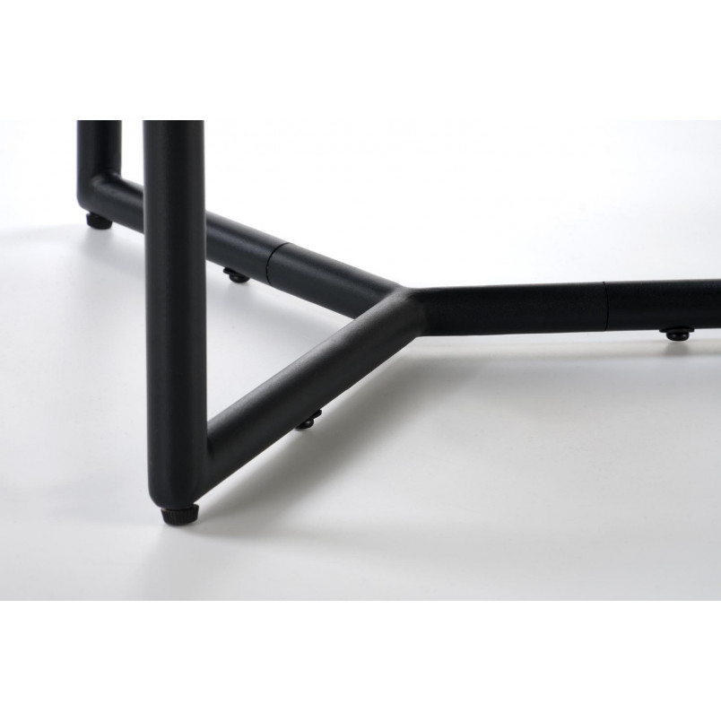 Stolik szklany okrągły Cosmo 60cm czarny | Halmar