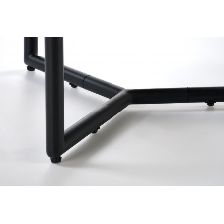 Stolik szklany okrągły Cosmo 60cm czarny | Halmar