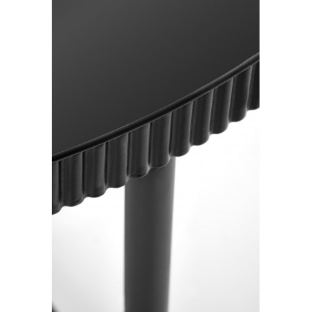 Stolik szklany okrągły Cosmo 60cm czarny | Halmar