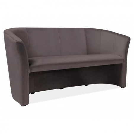 Sofa 3-osobowa welurowa TM-3 szara Signal | Komfort i styl