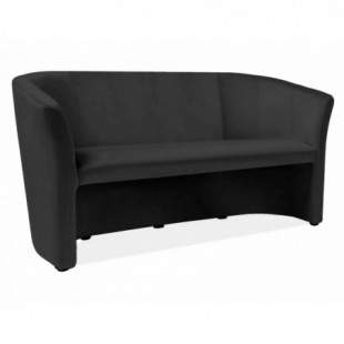 Sofa 3-osobowa welurowa Signal TM-3 | Czarna 160cm