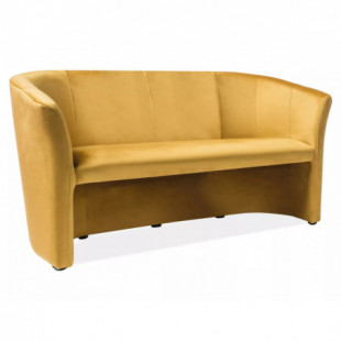 Sofa 3-osobowa welurowa TM-3 Signal - Komfort i styl w curry