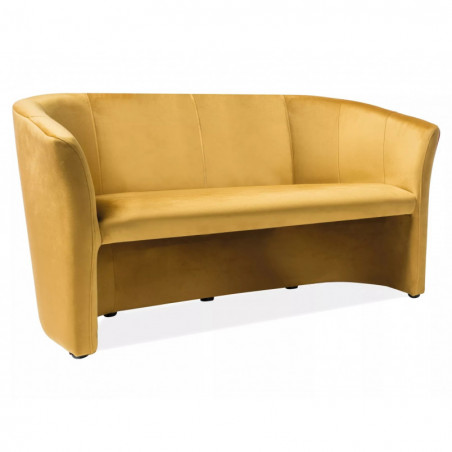 Sofa 3-osobowa welurowa TM-3 Signal - Komfort i styl w curry
