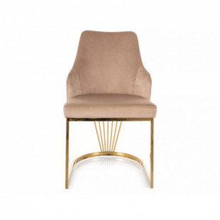 Krzesło welurowe Alure Velvet beżowe Signal - Elegancki design