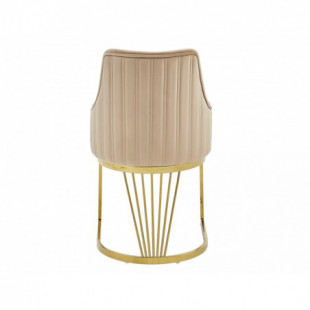 Krzesło welurowe Alure Velvet beżowe Signal - Elegancki design