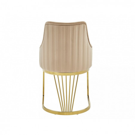 Krzesło welurowe Alure Velvet beżowe Signal - Elegancki design