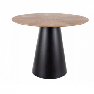 Stół okrągły Angel 100cm dąb/czarny Signal - Elegancki design