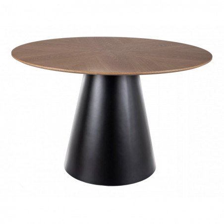 Stół okrągły Angel 120cm dąb/czarny Signal - Elegancki design
