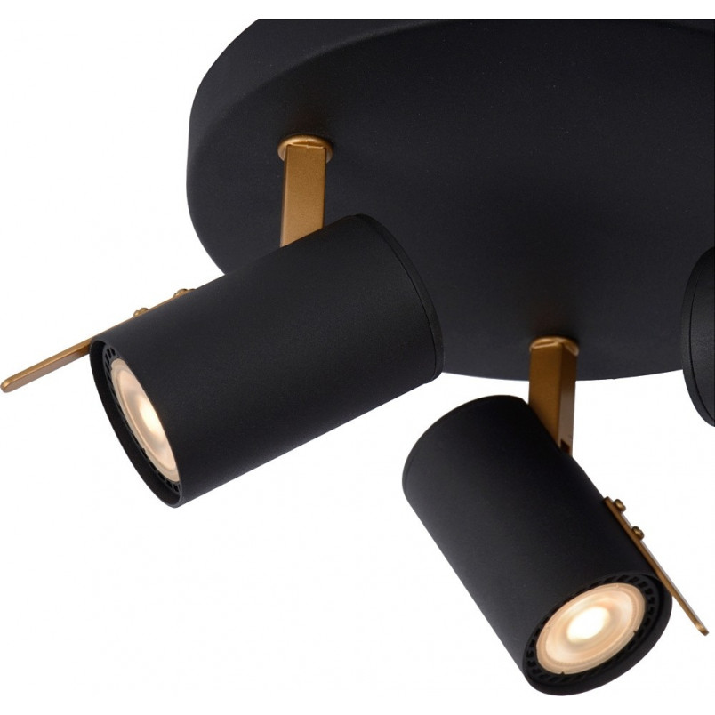 Reflektor sufitowy LED czarny Grony III - Lucide | Sklep