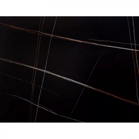 Stół rozkładany Signal Bacardi | Czarny marmur, 160-240x90cm
