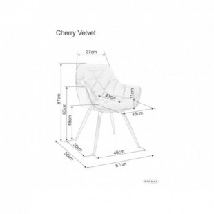 Krzesło welurowe Signal Cherry Velvet - Stylowy design i komfort