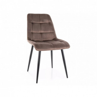 Krzesło welurowe Chic Velvet cappuccino Signal - Stylowy design