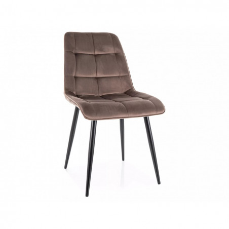 Krzesło welurowe Chic Velvet cappuccino Signal - Stylowy design