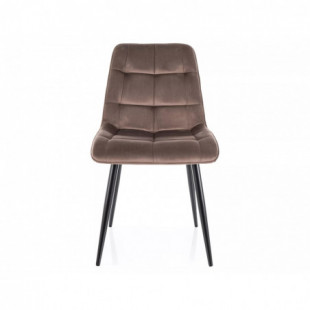 Krzesło welurowe Chic Velvet cappuccino Signal - Stylowy design