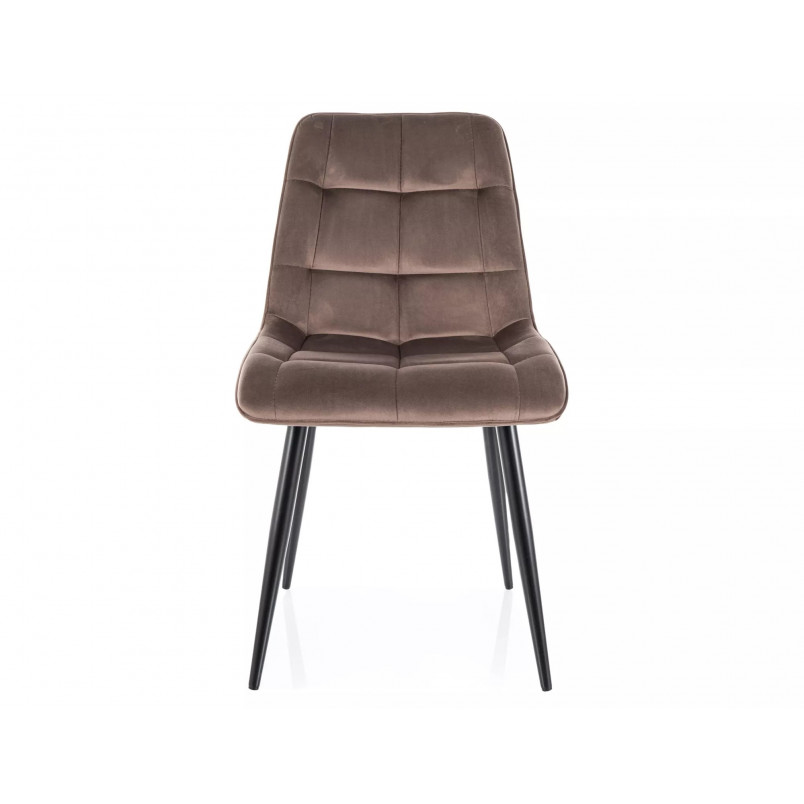 Krzesło welurowe Chic Velvet cappuccino Signal - Stylowy design