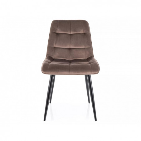 Krzesło welurowe Chic Velvet cappuccino Signal - Stylowy design