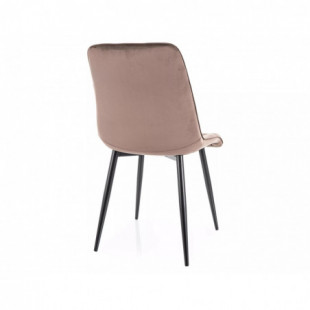 Krzesło welurowe Chic Velvet cappuccino Signal - Stylowy design