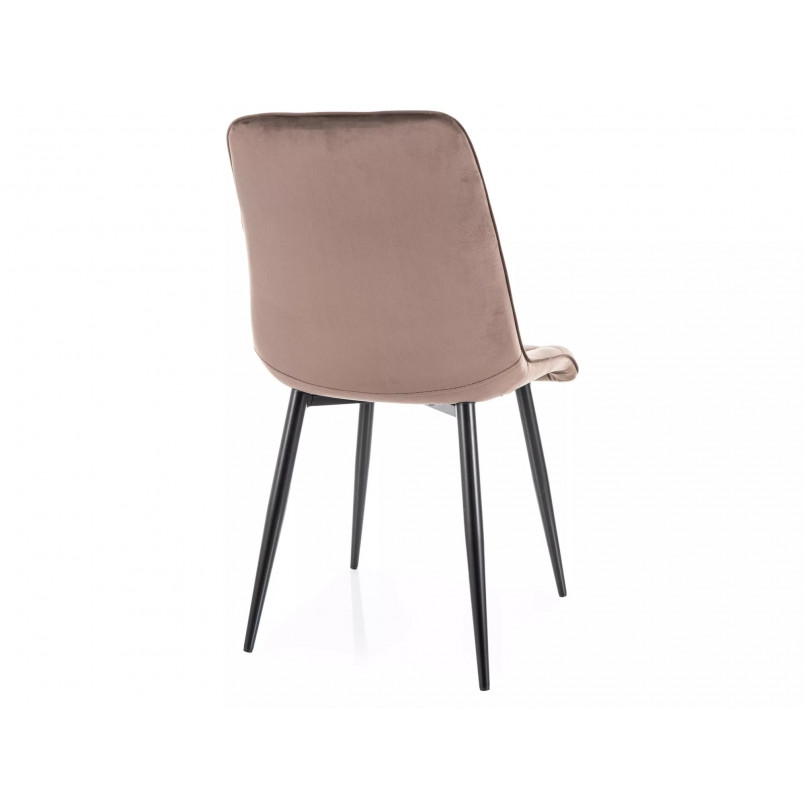 Krzesło welurowe Chic Velvet cappuccino Signal - Stylowy design