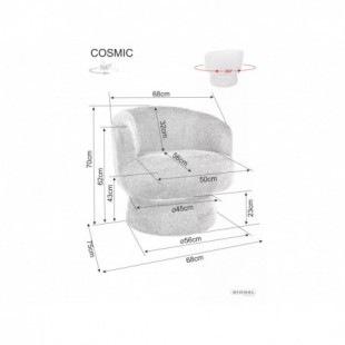 Fotel Cosmic Raven szary Signal | Komfort i styl w Twoim domu