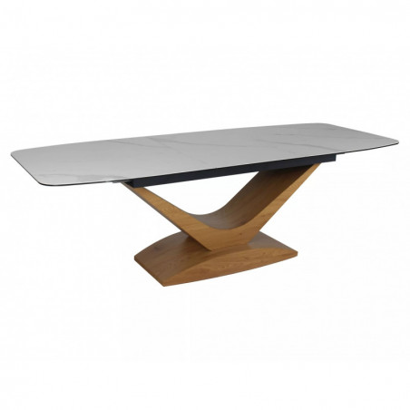 Stół rozkładany Dolce Signal | 180-240x95cm | Biały marmur