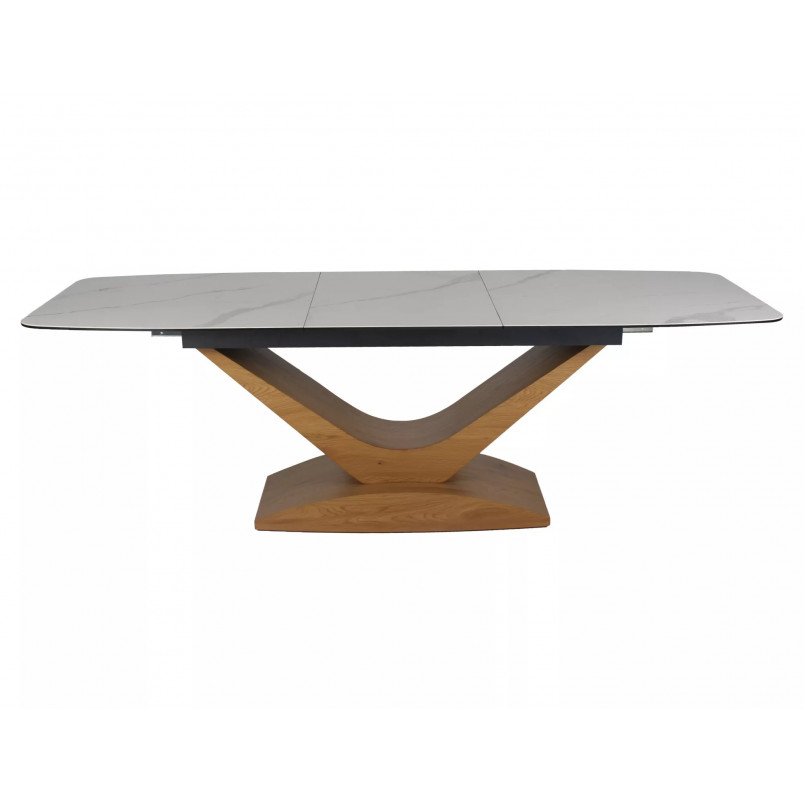 Stół rozkładany Dolce Signal | 180-240x95cm | Biały marmur