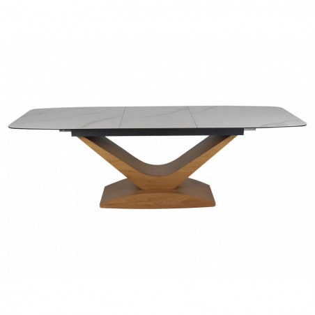 Stół rozkładany Dolce Signal | 180-240x95cm | Biały marmur