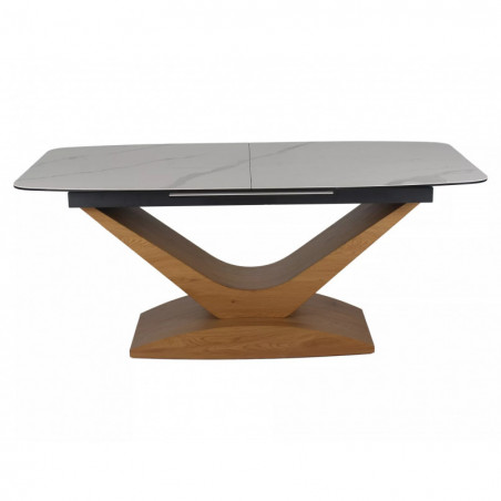 Stół rozkładany Dolce Signal | 180-240x95cm | Biały marmur