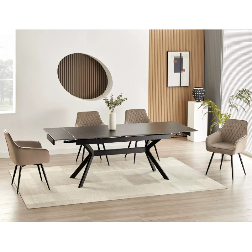 Stół rozkładany Imperia Signal | 160-220x90cm | Czarny Marmur