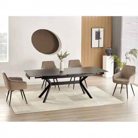 Stół rozkładany Imperia Signal | 160-220x90cm | Czarny Marmur