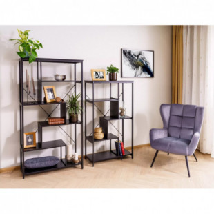 Fotel welurowy Louis szary Signal | Komfort i elegancja