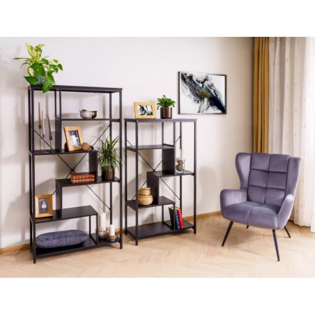 Fotel welurowy Louis szary Signal | Komfort i elegancja