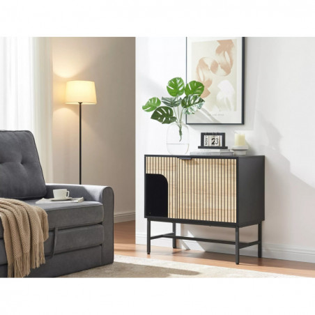 Komoda Mago Signal 75x40 czarny/dąb - Stylowe meble