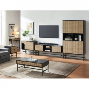 Komoda Mago Signal 75x40 czarny/dąb - Stylowe meble