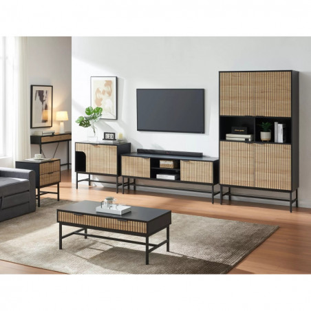 Komoda Mago Signal 75x40 czarny/dąb - Stylowe meble
