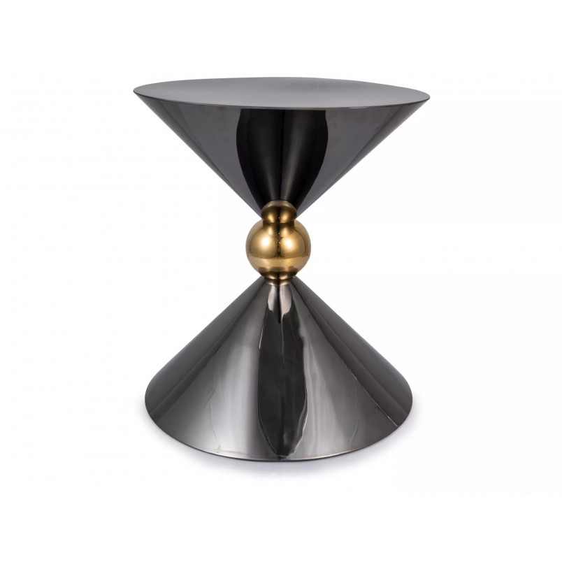 Stolik boczny Mira Signal: Elegancki design, czarny połysk | Kup teraz!