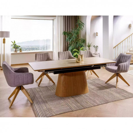 Stół rozkładany Monaco Signal | 160-200x90cm | Beż Travertine