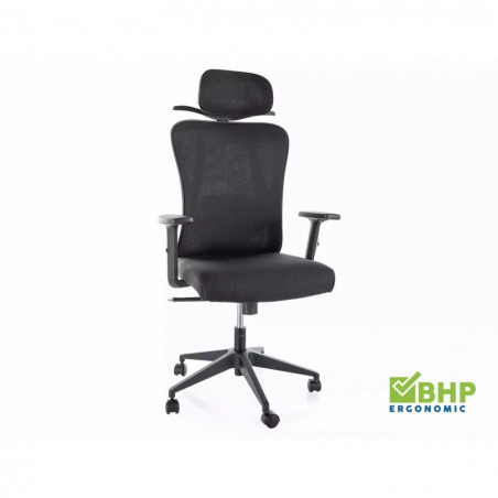 Fotel biurowy ergonomiczny Signal Q-080M czarny | Komfort i BHP
