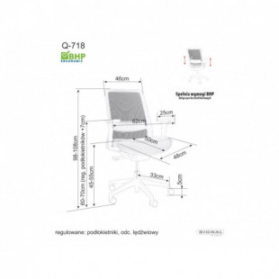 Fotel komputerowy ergonomiczny Signal Q-718 - Komfort i zdrowie