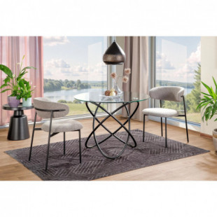 Stół szklany okrągły Orbit 100cm Signal - Elegancki design