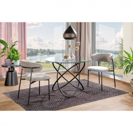 Stół szklany okrągły Orbit 100cm Signal - Elegancki design