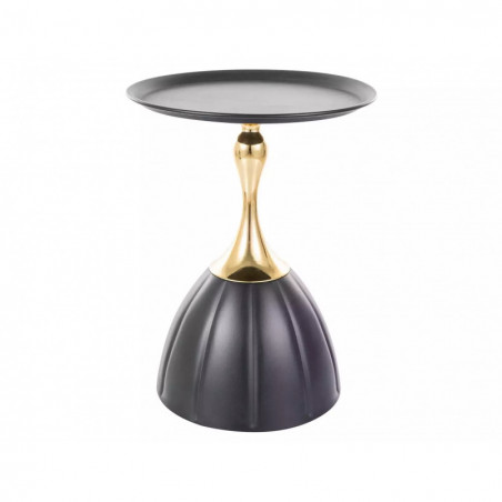 Stolik boczny Piana Signal | Czarno-złoty, 38cm