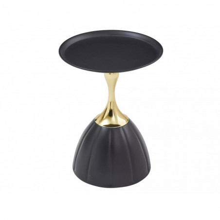 Stolik boczny Piana Signal | Czarno-złoty, 38cm
