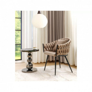 Stolik boczny szklany Rima 50cm czarny Signal - Stylowy i elegancki