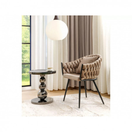 Stolik boczny szklany Rima 50cm czarny Signal - Stylowy i elegancki