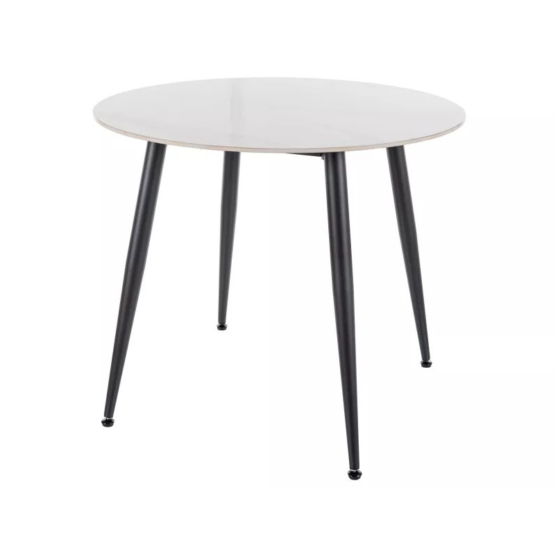 Stół okrągły Rion 90cm biały Signal | Elegancki design