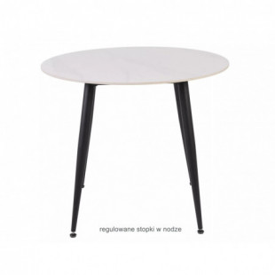 Stół okrągły Rion 90cm biały Signal | Elegancki design