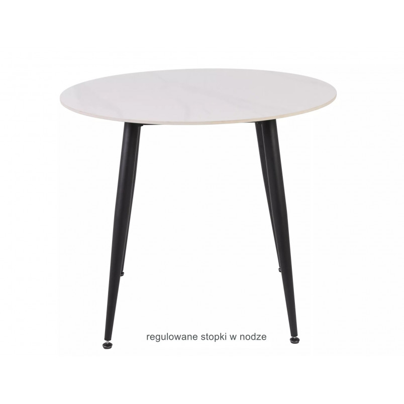 Stół okrągły Rion 90cm biały Signal | Elegancki design