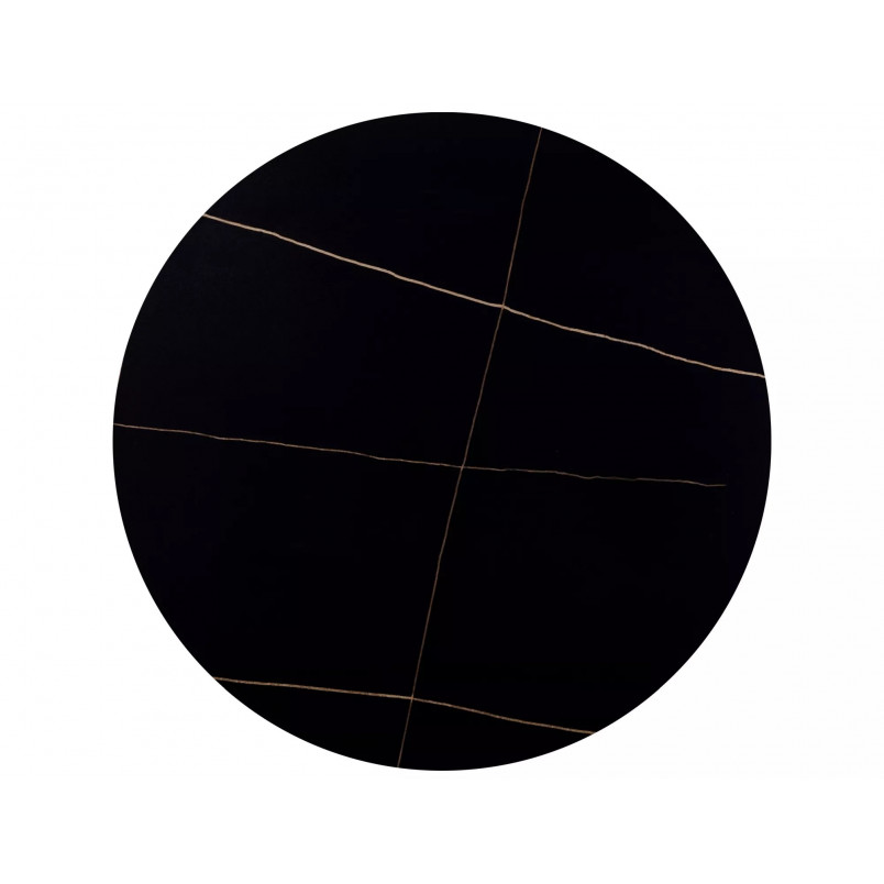 Stół okrągły Rion 90cm - Signal | Czarny efekt marmuru